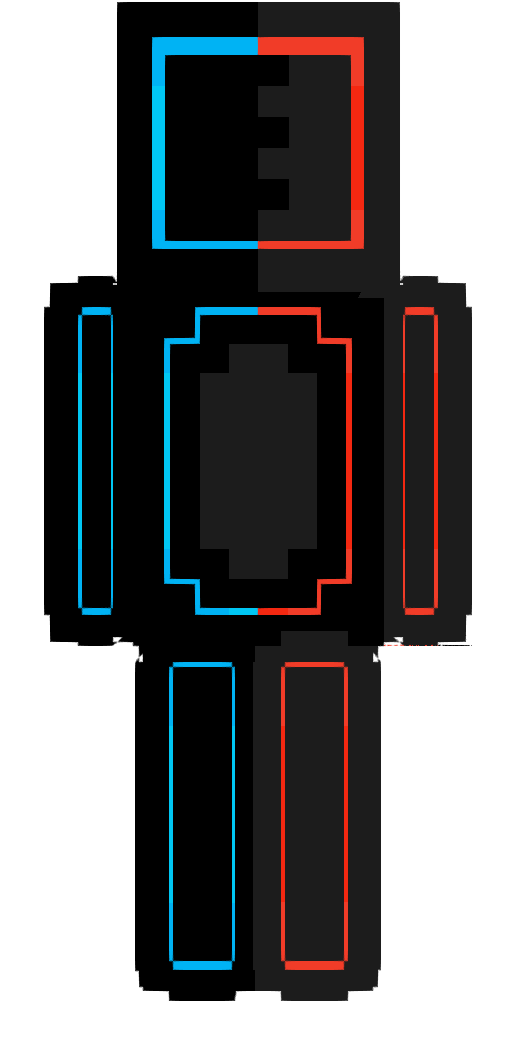 Neon robot red/blue πίσω