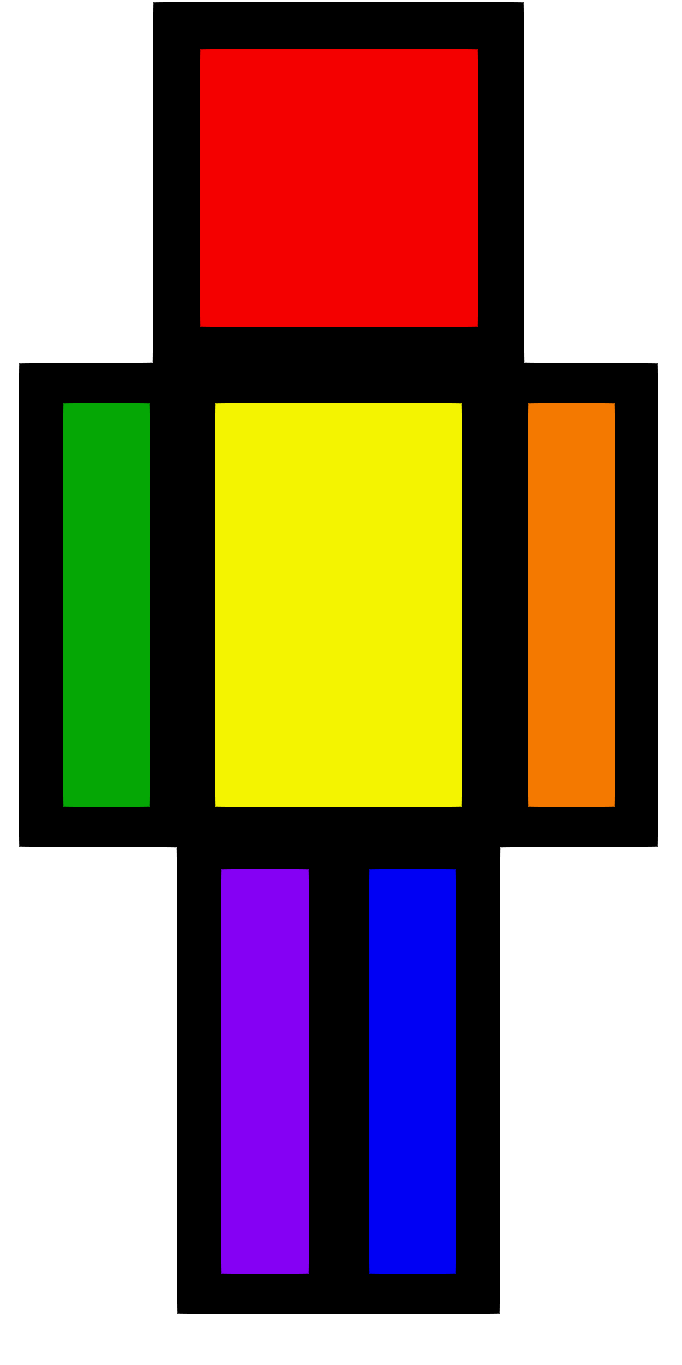 Rainbow Outline – espalda