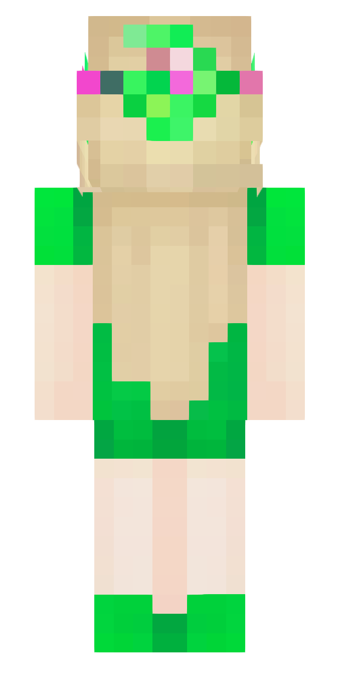 A girl in a green dress – face arrière