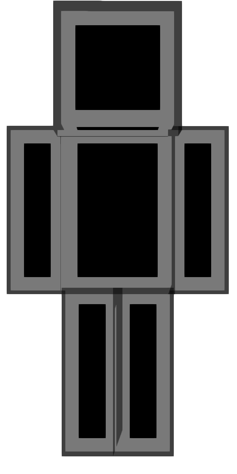 white outline black overlay – espalda
