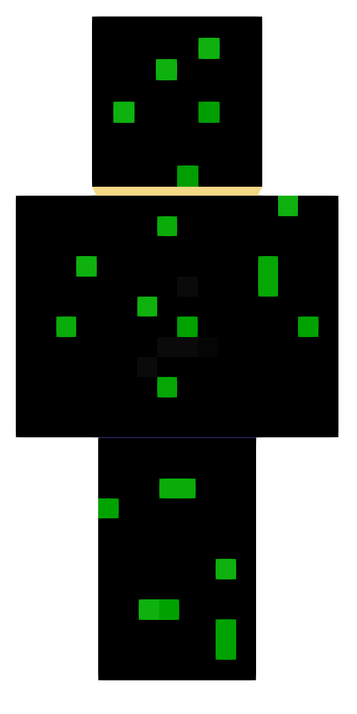 Black and green dots creeper  – espalda