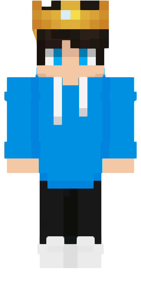Cool cyan king boy skin image