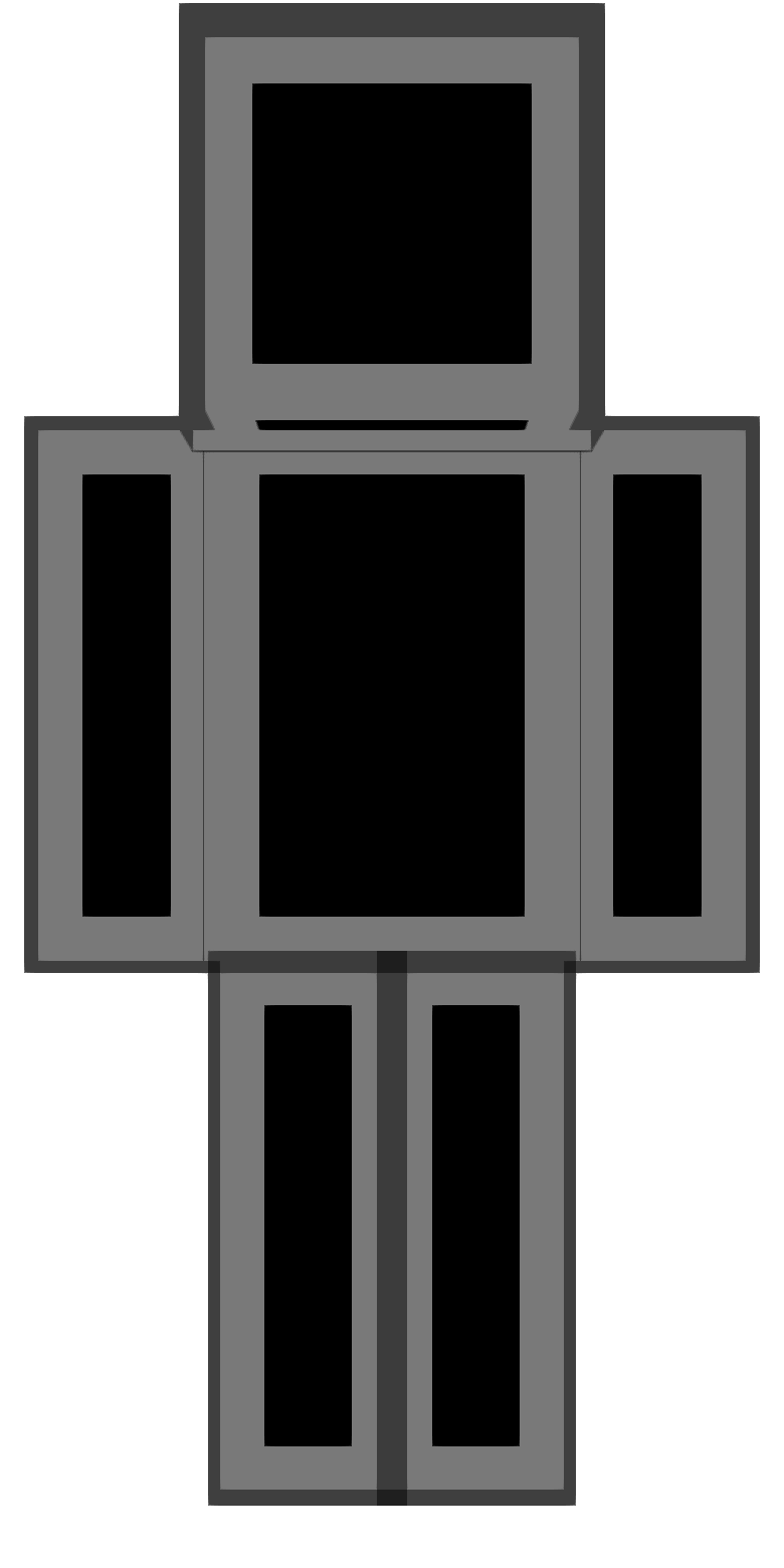 white outline black overlay