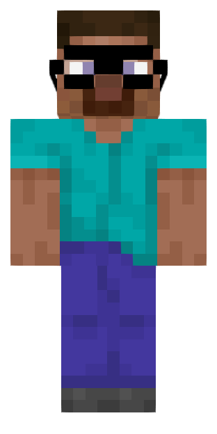 Skin Steve in glasses