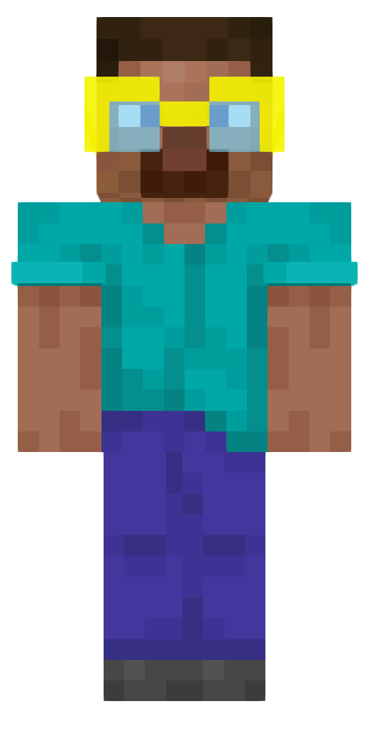 Skin Steve with glasses