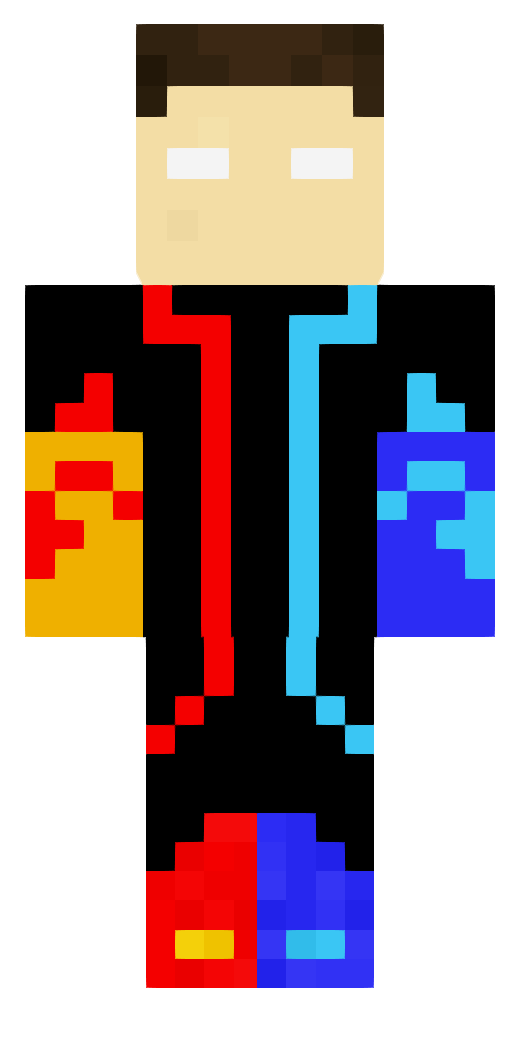 Fire and Ice(Water? idk) Herobrine skin