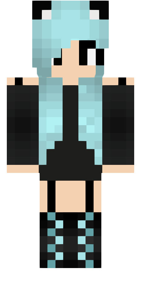 Skin Cute neko girl cool blue