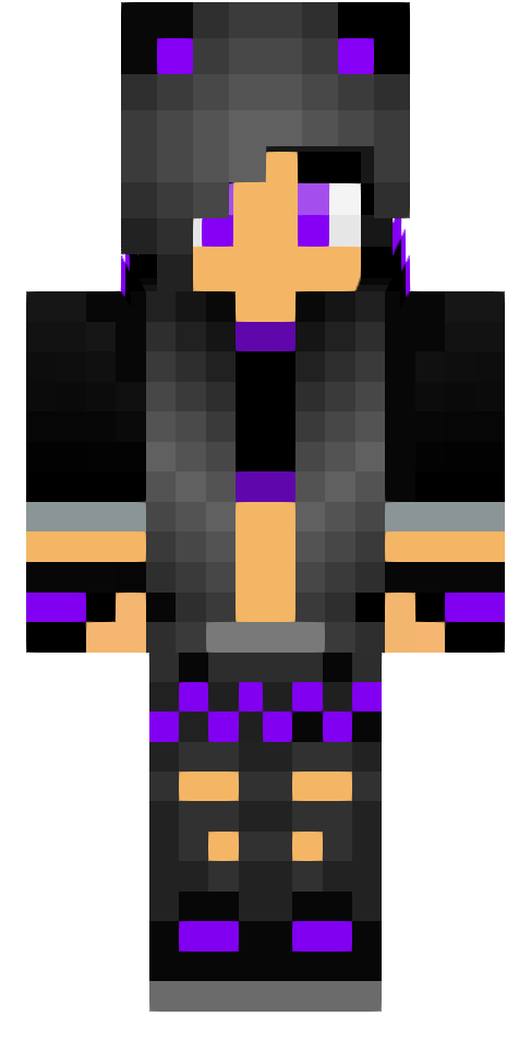 Purple Cat Girl skin