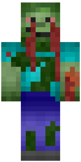 Upgraded Minecraft Bleeding Blistered Zombie skin