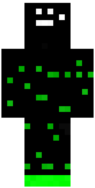 Skin Black and green dots creeper