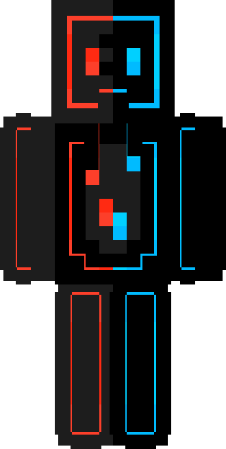 Skin Neon robot red/blue