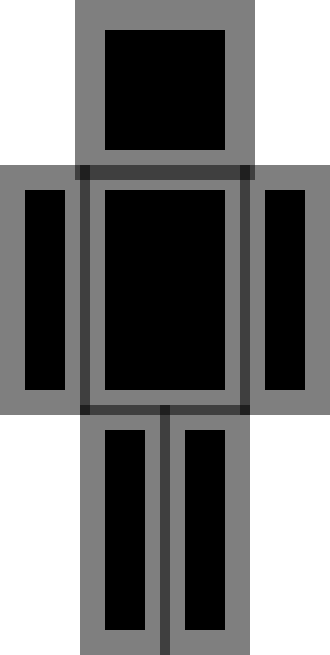 Skin white outline black overlay
