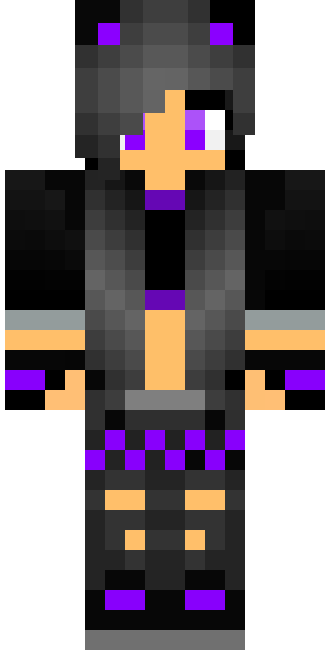 Purple Cat Girl skin