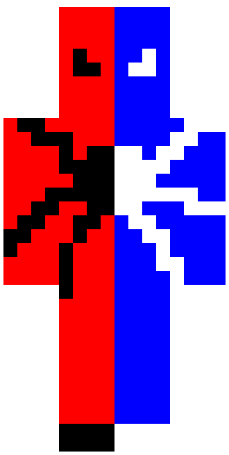 Blue spider man and red spider man skin