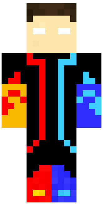 Fire and Ice(Water? idk) Herobrine skin