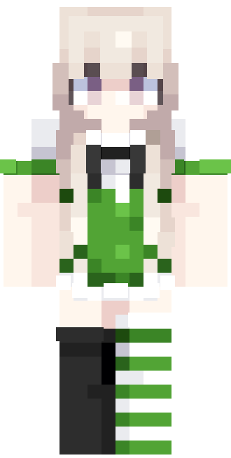 The green girl skin